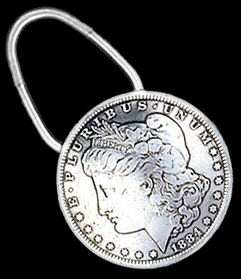 Be-Decked's  Morgan 
            Silver Dollar Key Ring 